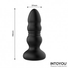 Imagen, plug anal Krax INTOYOU con vibración, empuje y luz LED de silicona, online