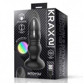 Imagen, plug anal Krax INTOYOU con vibración, empuje y luz LED de silicona, online