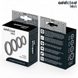 Imagen, set de anillos para pene Addicted Toys texturizados en cuatro tamaños, online