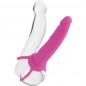 DUAL PENETRATOR DILDO CON ARNÉS ROSA