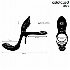 Imagen, anillo doble vibrador Addicted Toys con estimulador de clítoris para pareja, online