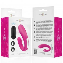 Imagen, vibrador dual en forma de U con control remoto rosa silicona médica, online