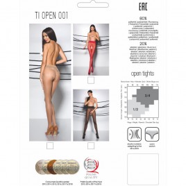 Imagen, medias tiopen rojo 20 den con abertura muslos talla 3 4 elegantes, online