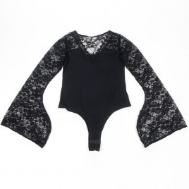 Imagen, teddy negro floral con transparencias sensual, online