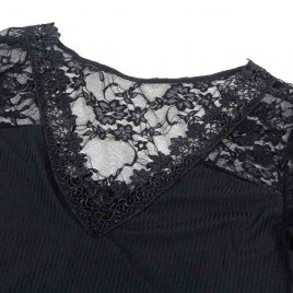Imagen, teddy negro floral con transparencias sensual, online