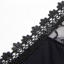 Imagen, teddy negro floral con transparencias sensual, online