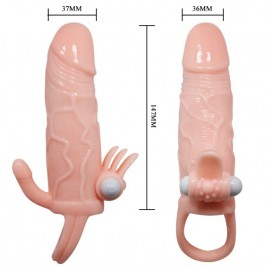 Imagen, funda pene vibrador Brave Man 16.5 cm realística natural, online