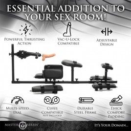 Imagen, stockade horizontal BDSM con máquina sexual automática, online