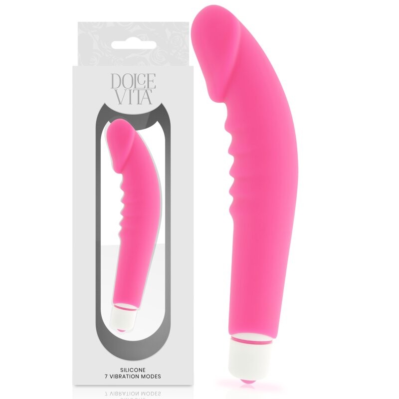 VIBRADOR 16CM SILICONA PUNTO G CON ESTRIAS