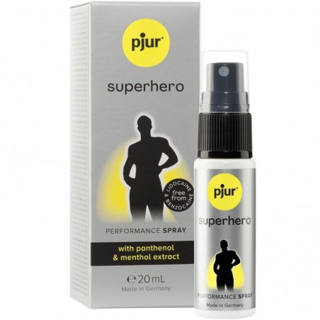 Imagen, spray retardante Pjur Superhero 20 ml con jengibre natural, online