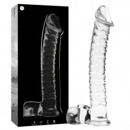 Imagen, dildo cristal borosilicato con testículos Nebula Ibiza 21.5 cm, online