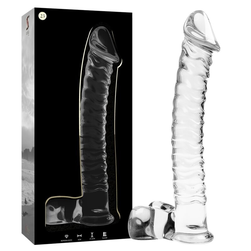 NEBULA SERIES IBIZA DILDO DE CRISTAL CON TESTÍCULOS 21.5 CM