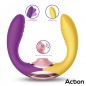 VIBRADOR 3 EN 1 CON SUCCIÓN Y EFECTO FINGER TWO LOVERS