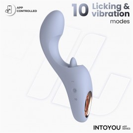 Imagen, vibrador clitoral con lengua y app bluetooth remoto online