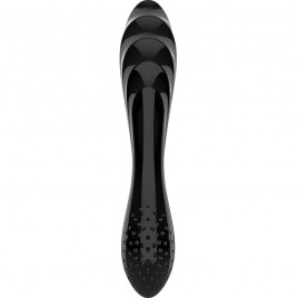 Imagen, consolador vidrio borosilicato negro satisfyer placer intenso online