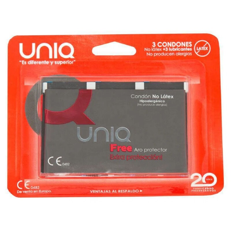 PRESERVATIVOS SIN LÁTEX CON ARO PROTECTOR UNIQ FREE