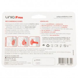 PRESERVATIVOS SIN LÁTEX CON ARO PROTECTOR UNIQ FREE