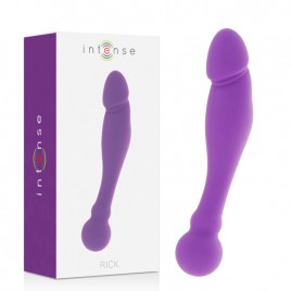 Imagen, masajeador dual silicona flexible Rick lila estimulación doble online