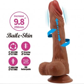 BAILE CALISTO DILDO REALISTA 25 CM CON EMPUJE ROTACIÓN Y VIBRACIÓN