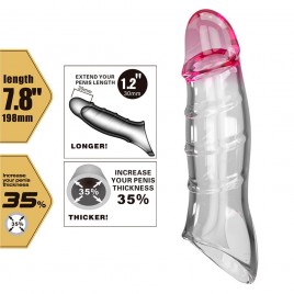 Imagen, accesorio sexual masculino funda pene transparente con textura realista online
