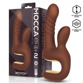 Imagen, vibrador rabbit thrusting Mocca con mango ergonómico y USB recargable online