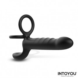INTOYOU MAGNOR DILDO CON ANILLO DOBLE Y VIBRACIÓN