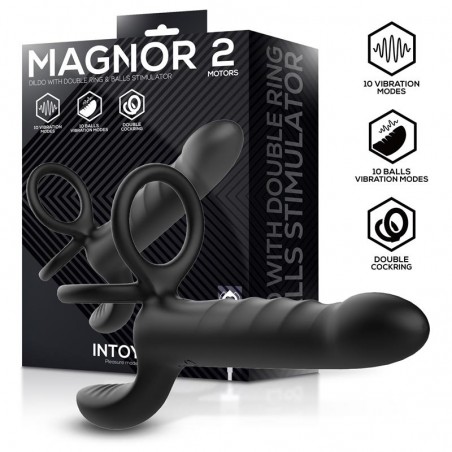 Imagen, dildo con anillo doble vibrador y estimulador testicular silicona, online