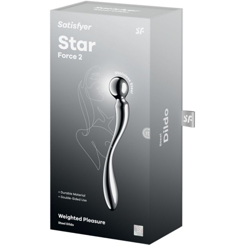 SATISFYER STAR FORCE 2 DILDO ACERO INOXIDABLE DOBLE USO
