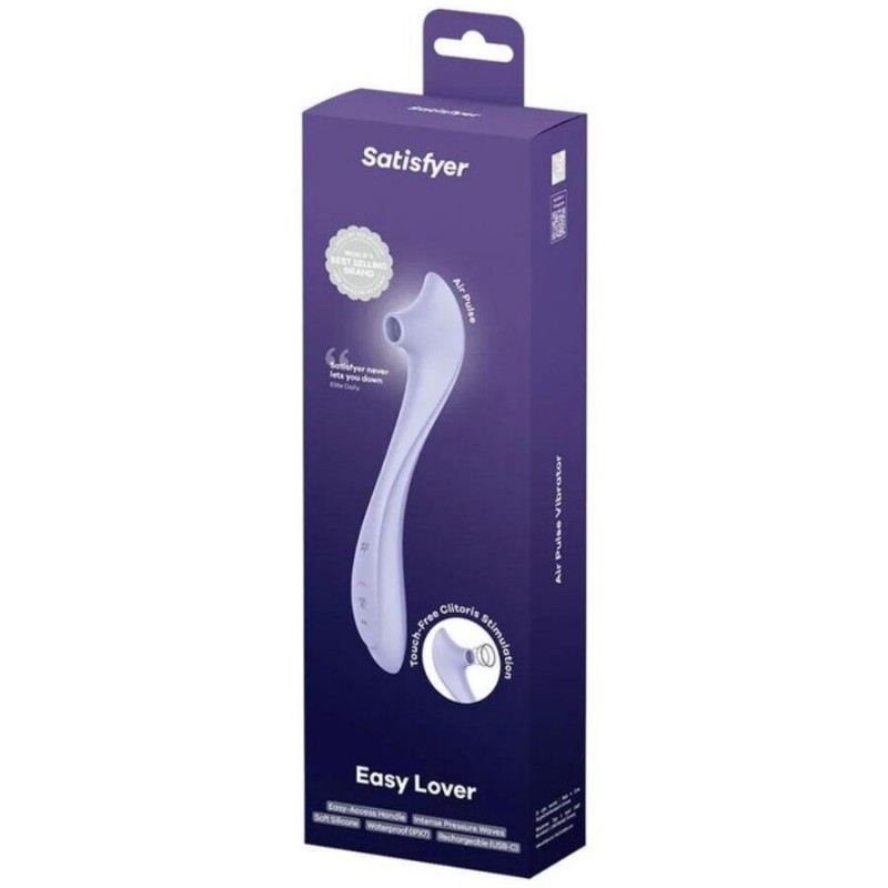 SATISFYER EASY LOVER VIBRADOR AIR PULSE Y ESTIMULADOR DE CLÍTORIS