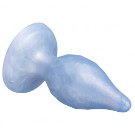 Imagen, plug anal termorreactivo flexible silicona liquida azul perla, online