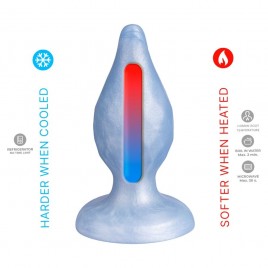 Imagen, plug anal pequeño suave silicona liquida azul fantasia, online
