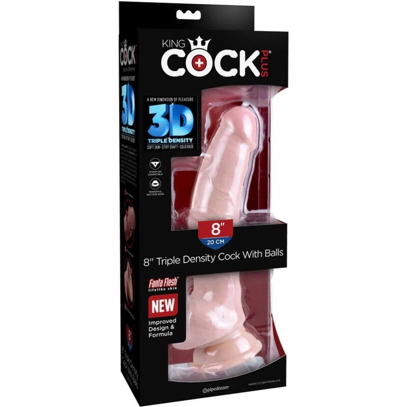 DILDO KING COCK TRIPLE DENSIDAD 18 CM CON VENTOSA REALISTA DILDO KING COCK TRIPLE DENSIDAD 18 CM CON VENTOSA REALISTA