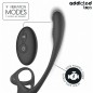PLUG ANAL VIBRACIÓN 360º Y ESTIMULADOR TESTÍCULOS ADDICTED TOYS