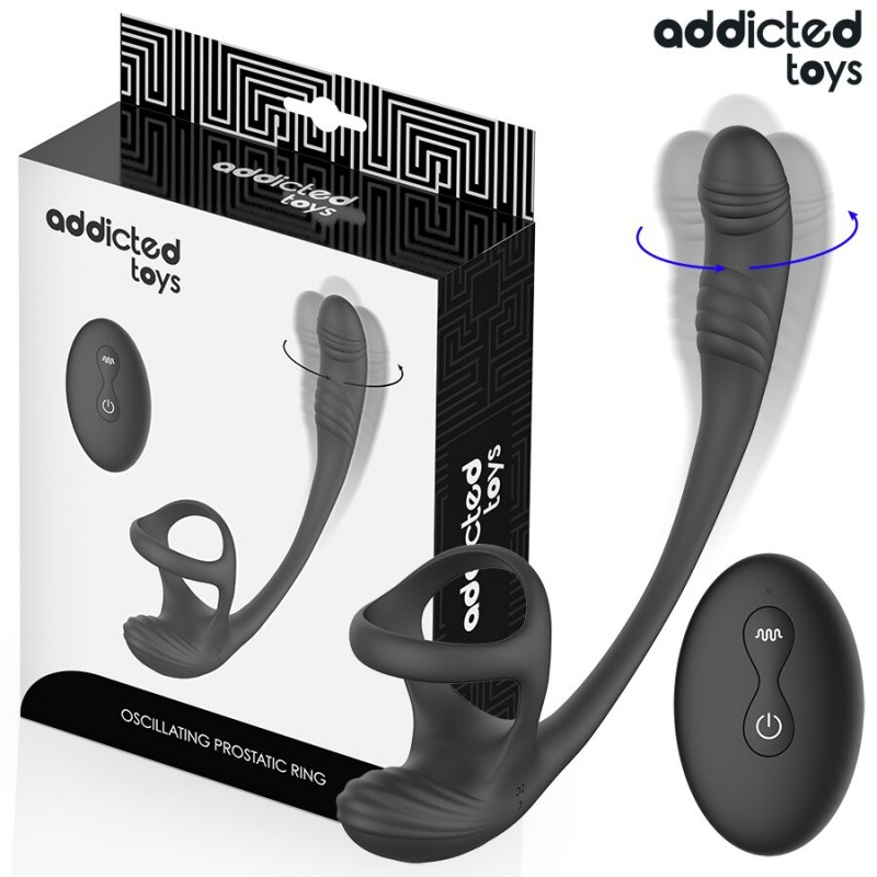 PLUG ANAL VIBRACIÓN 360º Y ESTIMULADOR TESTÍCULOS ADDICTED TOYS