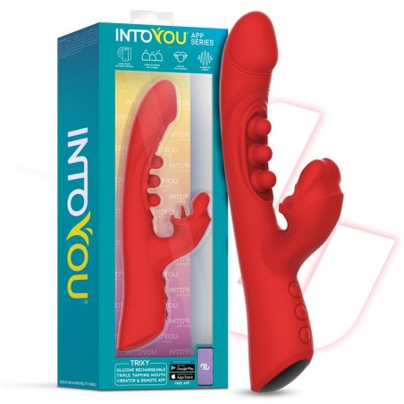 Imagen, vibrador con app Trixy con tapping y biting control remoto silicona premium online