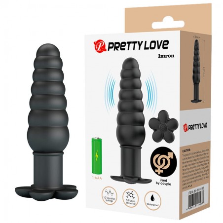 Imagen, plug anal vibrador prostático Pretty Love Imron silicona negra online