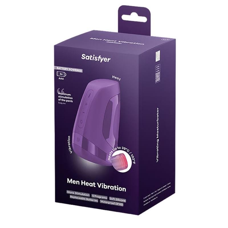 SATISFYER MEN HEAT VIBRATION CON CALOR Y 12 MODOS