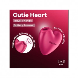 SATISFYER CUTIE HEART SUCCIONADOR DE CLÍTORIS CON VIBRACIÓN