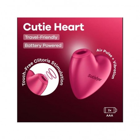 SATISFYER CUTIE HEART SUCCIONADOR DE CLÍTORIS CON VIBRACIÓN