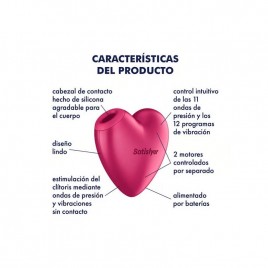 Imagen, succionador femenino portátil Satisfyer Cutie Heart online