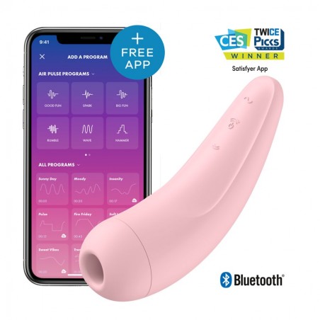SATISFYER CURVY 2+ SUCCIONADOR CLITORAL CON APP Y VIBRACIÓN