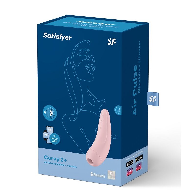 SATISFYER CURVY 2+ SUCCIONADOR CLITORAL CON APP Y VIBRACIÓN