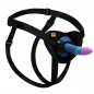 ROMP PICCOLO ARNÉS + DILDO SILICONA TRICOLOR CON VENTOSA 14 CM
