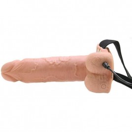 Imagen, dildo hueco strap-on vibrador con testículos para parejas, online