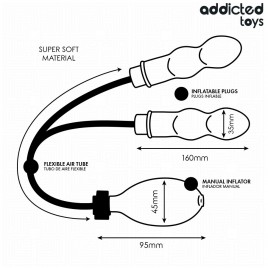 Imagen, juguete anal doble inflable Addicted Toys silicona premium, online