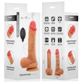 Imagen, dildo con testículos realistas y sistema de eyaculación online