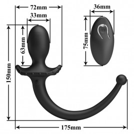 Imagen, vibrador anal negro con control remoto inalámbrico, online