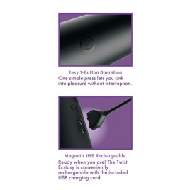 Imagen, estimulador anal recargable con rotación Twist Ecstasy, online
