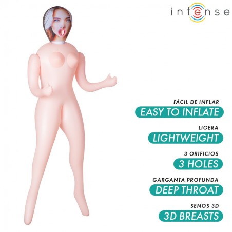 INTENSE DOLLS NICOLE MUÑECA HINCHABLE CON TRES ORIFICIOS