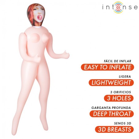 INTENSE DOLLS SCARLETT MUÑECA HINCHABLE CON TRES ORIFICIOS